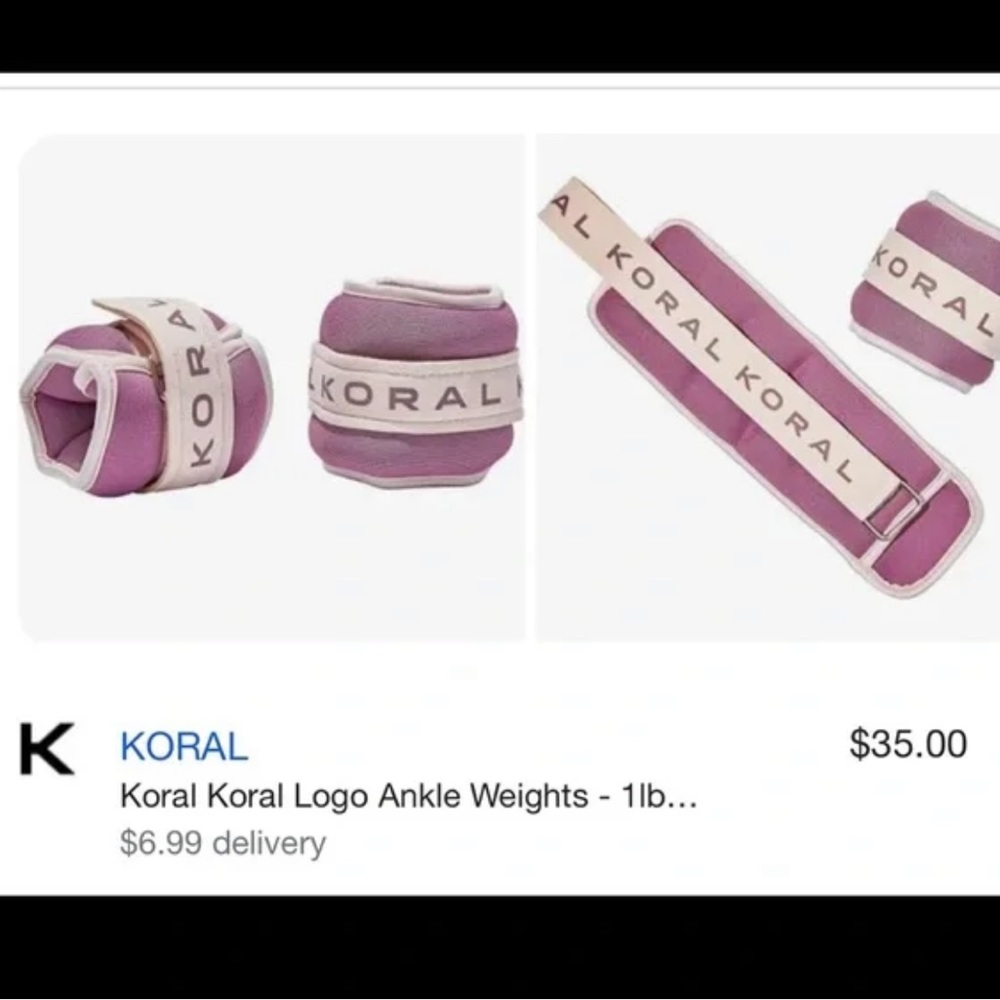 NWT Koral Ankle Weights